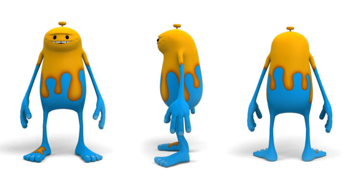 3D Character Hoshi mit 3 Ansichten